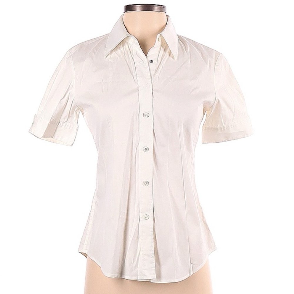 Theory Adele Precise White Button Down Size Small - image 1